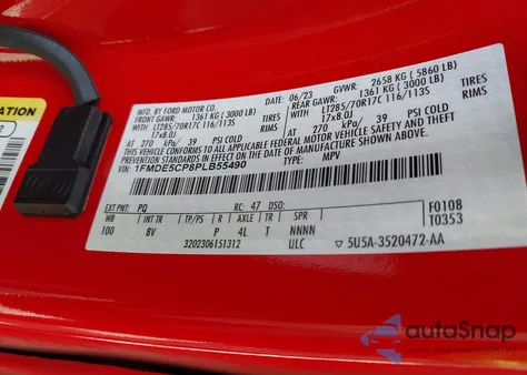 2023 Ford Bronco Badlands from USA, damaged, VIN 1FMDE5CP8PLB55490